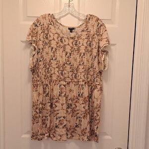 Torrid Beige and Brown Patterned Blouse